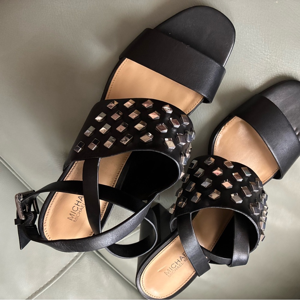 Michael Kors Black Studded Sandals